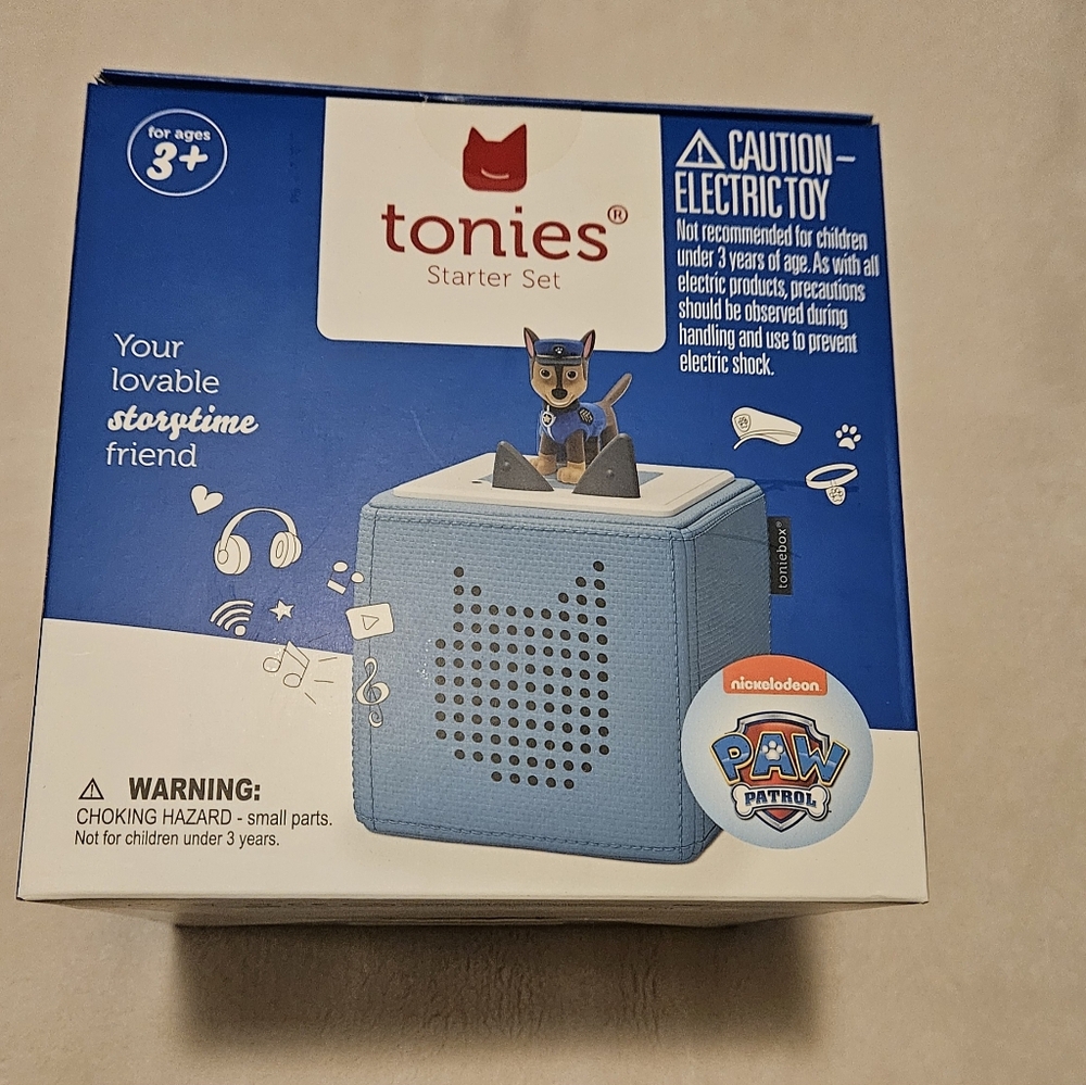 Brand New Blue Toniebox Starter Set with Paw Patrol Chase Tonie